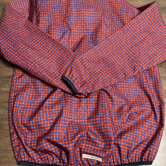 Louis Garneau Womens M Cycling Jacket Red/Blue Check Windbreaker Medium Full Zip - Picture 11 of 13